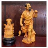 Two Asian-Style Resin Figurines