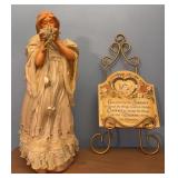 Decorative Girl Figurine and Serenity Prayer
