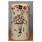 Hand-Painted Floral Ceramic Umbrella Stand