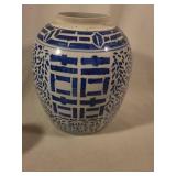Blue and White Porcelain Ginger Jar