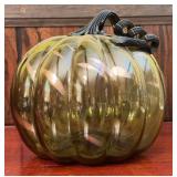 Hand-Blown Art Glass Pumpkin