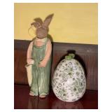HomeWorx Candle Holder and Ceramic Bunny