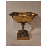 Brass Compote on Ornate Pedestal Base