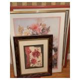 Four Framed Flora and Fauna Prints