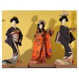 3 Japanese Geisha Dolls by Sumire