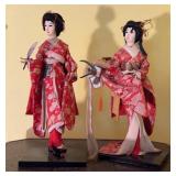 Japanese Geisha Dolls in Kimono