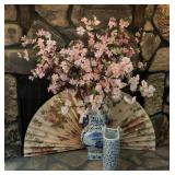 Blue and White Porcelain Vases, 12" &