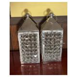 Silver-Tone Crystal Lanterns