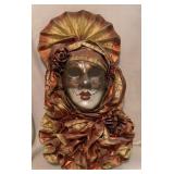 Handcrafted Italian Venetian Style Mask, 20"
