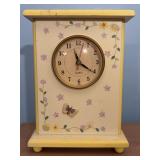 Floral and Butterfly Quartz Table Clock