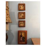 4 Wine-Themed Shadow Box Wall Decor