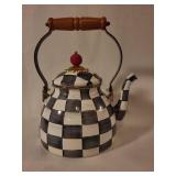 MacKenzie-Childs Courtly Check Enamel Teapot