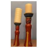 Decorative Red and Gold Candleholders