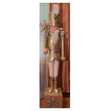 61-Inch Metal Gold Nutcracker Figure