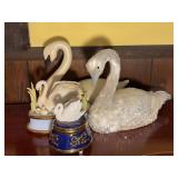 Swan Figurines and Decorative J