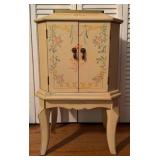 Hand-painted Floral Cabinet, 12x17x30ï¿½