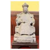 Chinese Style Cast Metal Seated Figure