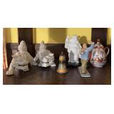 Asian Ceramic Figurines and Teapot Group