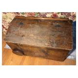 Handmade Vintage Wooden Toy Box, 32"