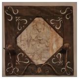 Decorative Wall Plaque With Angel Relief and