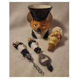 Barware Set With Fox Mug, Waiter Tools, Chef