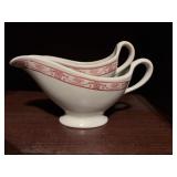 Sterling Vitrified China Gravy Boats, Pair