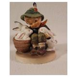 Hummel Style Decorative Boy with Rabbits