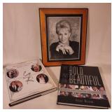 Jean cooper autograph photo with a company books