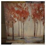 Acrylic Painting of Autumn Trees on Canvas