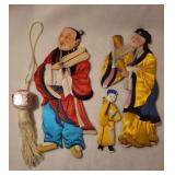 Chinese Silk Art Figures with Tassel