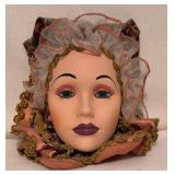 Decorative Porcelain Wall Mask With Fabric