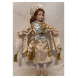 16" Porcelain Doll in Ornate Period Costume