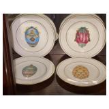 4 Limoges Porcelain Plates
