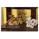 Three Dragon Figurines