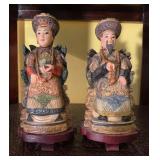 Asian Emperor and Empress Figurines