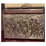 English Wood and Brass Coal Scuttle