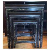 Three Asian-Style Inlay Nesting Tables