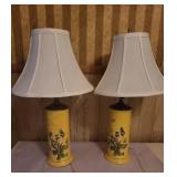 Yellow Floral Table Lamps