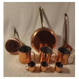 Crofton Copper-Clad Cookware Set, 8 Pieces