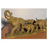 Resin Elephant Family Sculpture