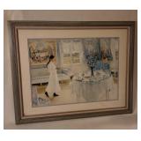 Framed Print of Interior Scene with Figures