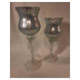 Silver Mercury Glass Goblets vases