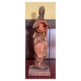 Paper Sculpture of Woman With Pot