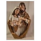 Holy Family Painted rosin Statue