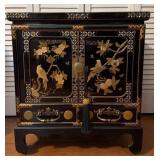 Japanese-Style Lacquered Cabinet, 16x21x23"