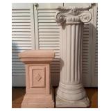 Decorative Pedestals, Plaster, 17" &