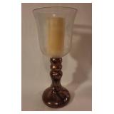 Art Glass Candle Holder with Tea Candle