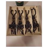 4 Hand-Carved Elephant Napkin Rings