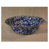 Threshold Blue and White Spiral Enamel Bowl