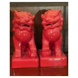 Red Ceramic Fu Dog Statues by Target